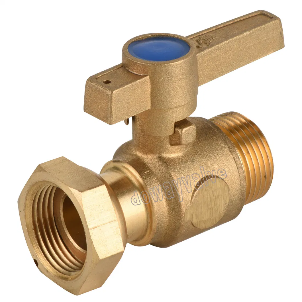 Swivel Nut Brass Angle Water Meter Ball Valve