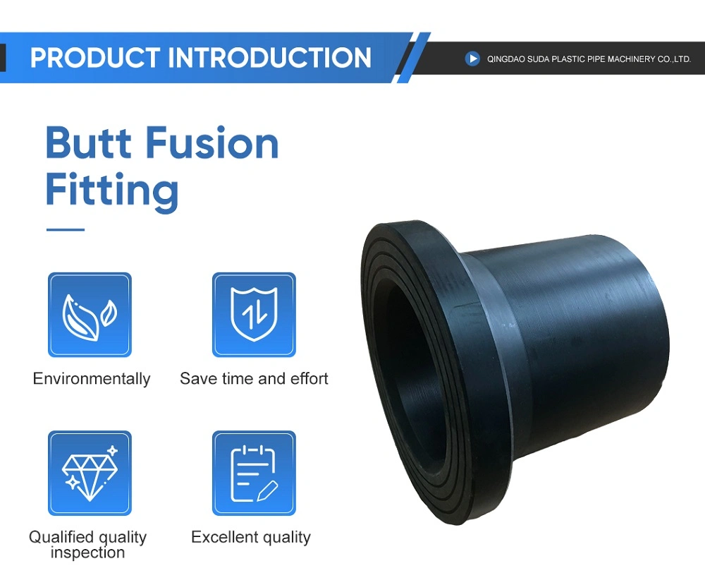 Inch ASTM HDPE Plastic Butt Fusion Pipe Fittings 2&prime;&prime; Equal Tee, Cap, Reducer, 45 Degree Elbow, 90 Degree Elbow, Cross Pipe Fittings/SDR9/SDR11/SDR17 Fittings