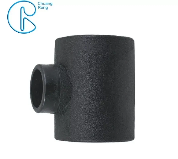 PE Pipe Fittings HDPE Socket Fusion Fittings Black Color Reducing Tee