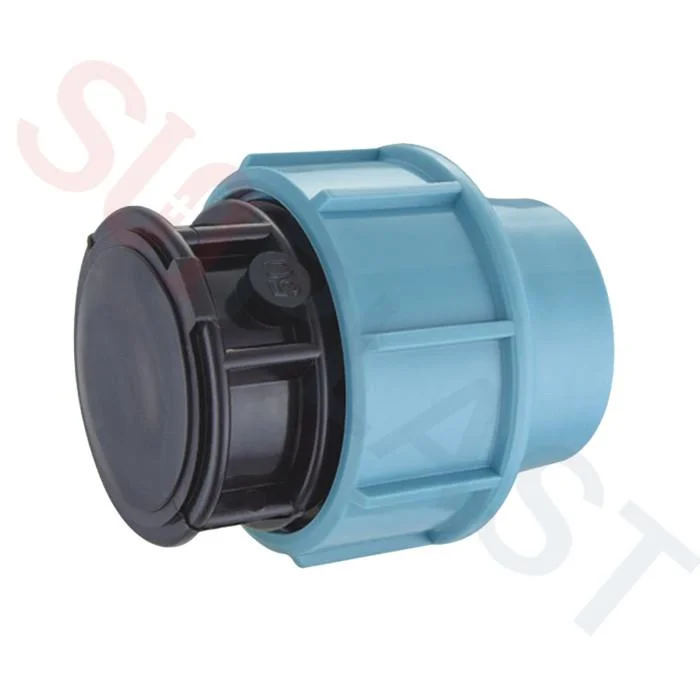 PP Plastic Pipe Fittings Female Tee Coupling End Cap Plug Elbow