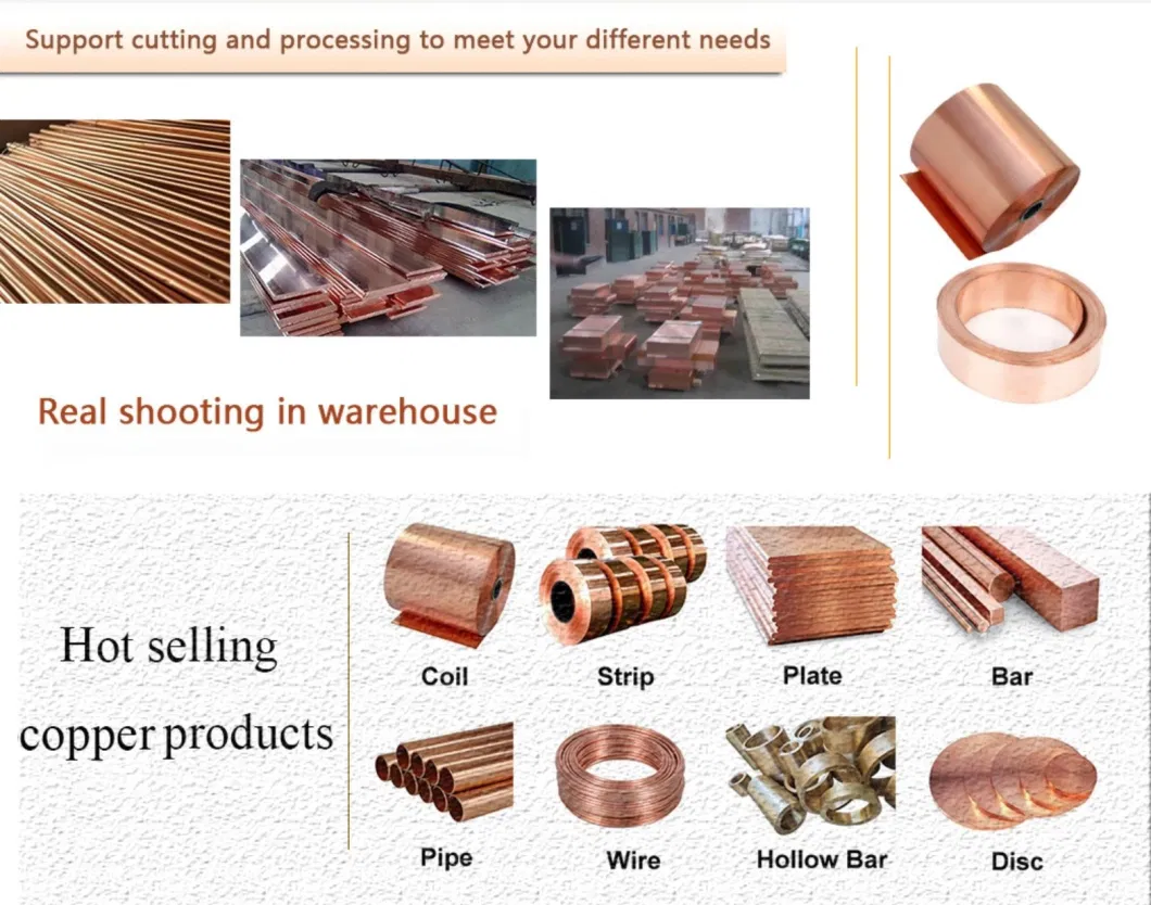 99.9% Pure Copper Strip C1100 C1200 C1020 C5191 Decorative Earthing Copper Coil Foil Roll Price
