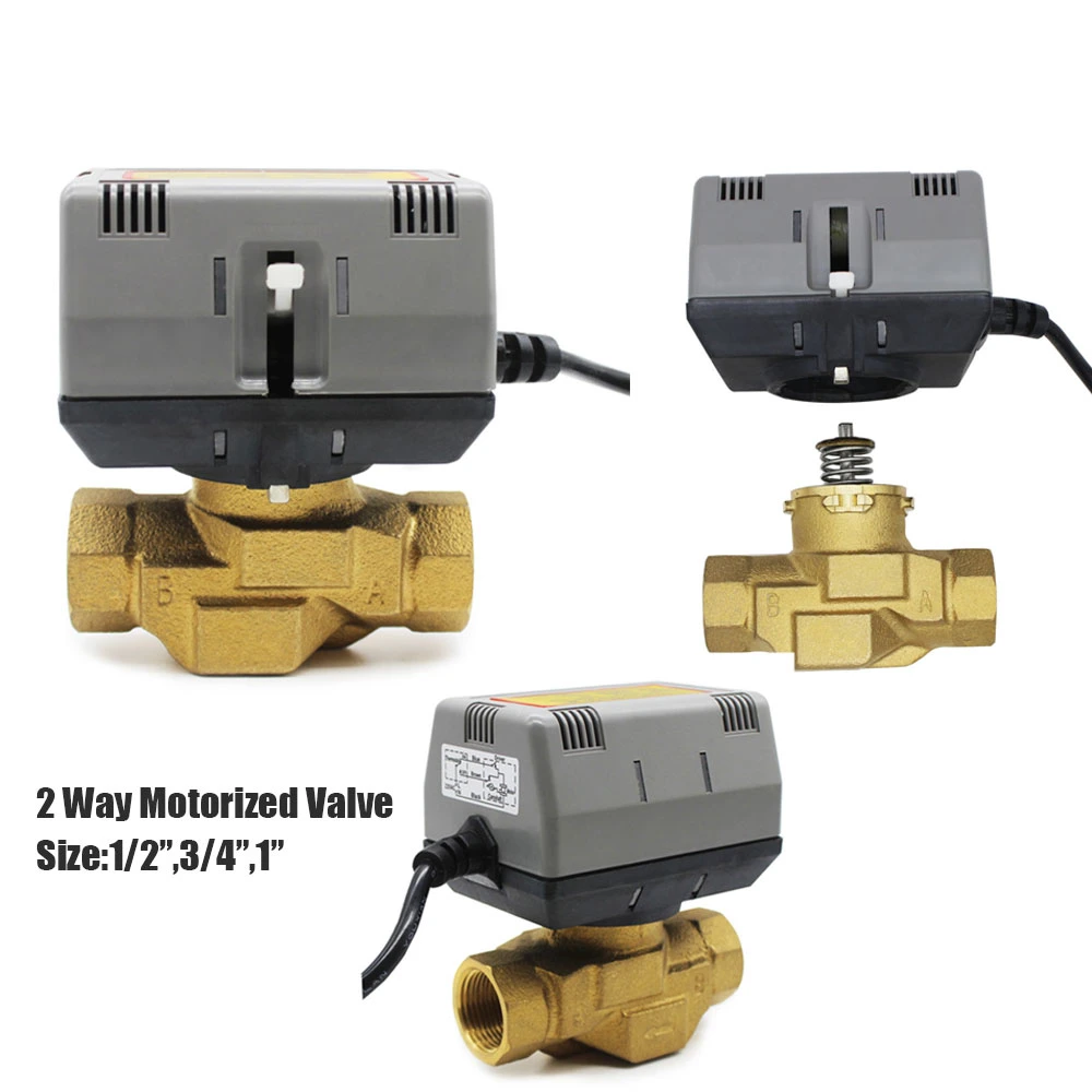 220V Electric Zone Valve Honeywell Vc6013 Vc4013 Hydraulic Flow Control Motorized Gate Water Valve