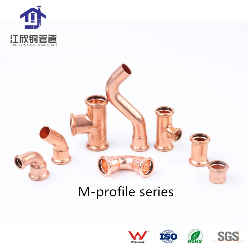 Copper M-Profile Press 90 Degree Elbow/ Tee/ Coupling /Cap Pipeline Fitting