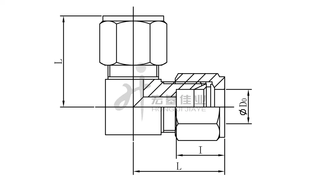 Forging and CNC Hydraulic Adapter Dual Ferrules Type Compression Fitting Elbows