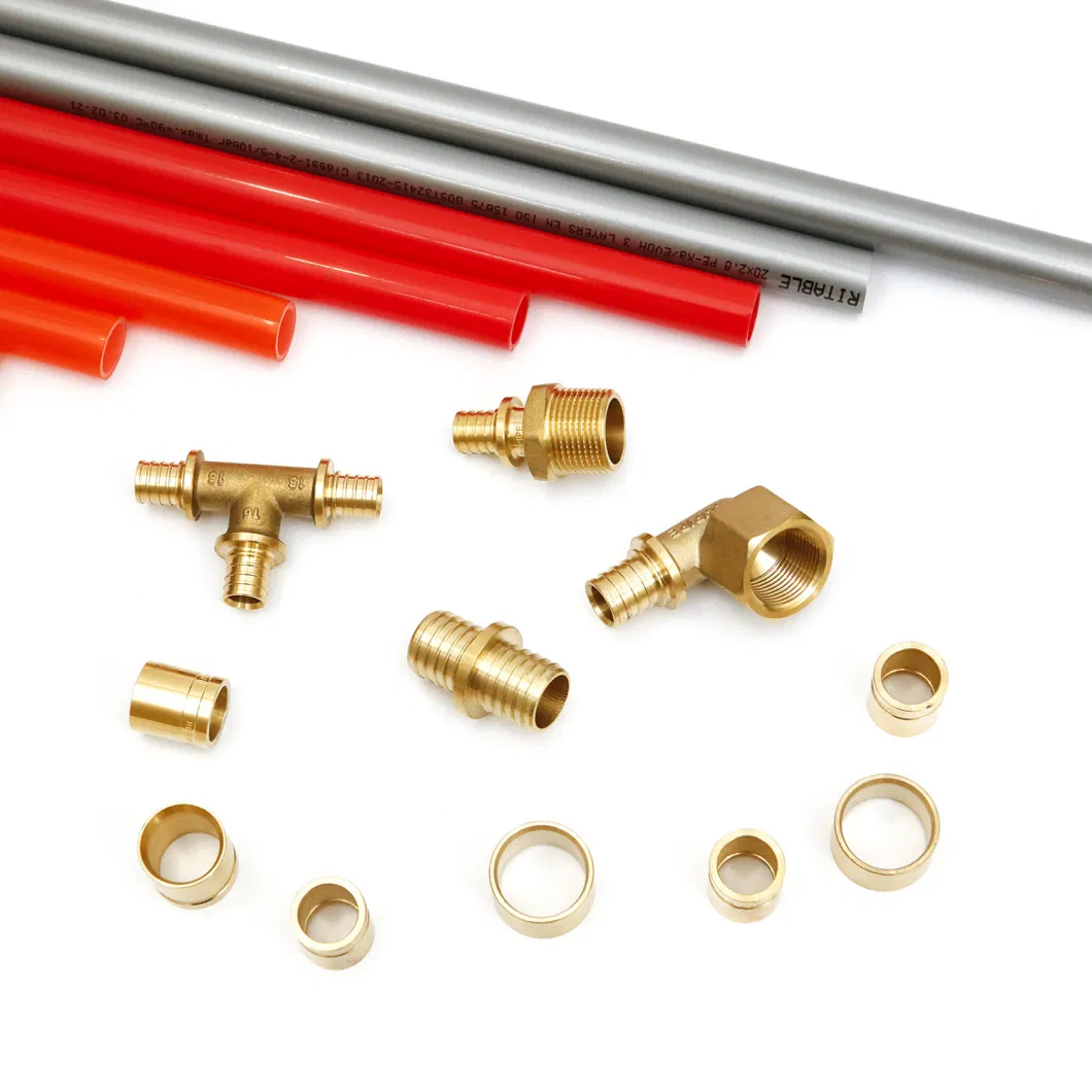 Best Quality Plumbing Pex Crimp Fitting Brass Reducing Tee Tube Coupling Sliding Pex Fittings