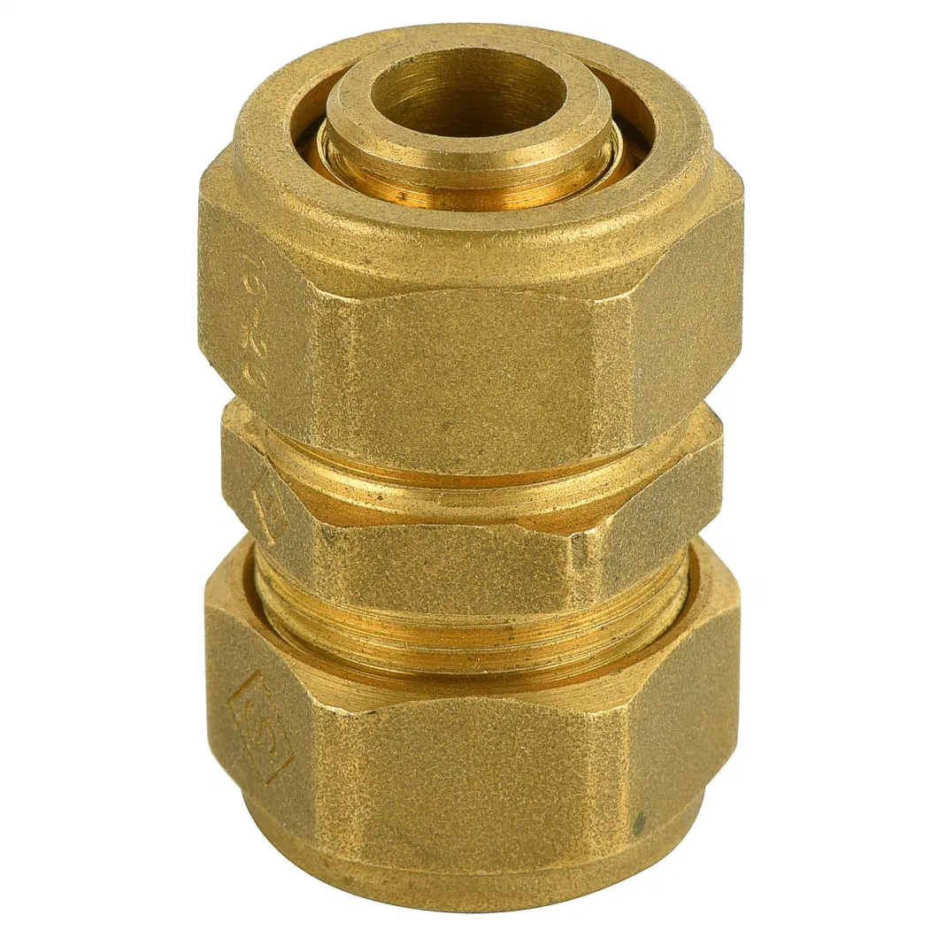 1/2&quot; Brass Straight Nipple Male Aluminium Multilayer Pipe Fittings Pex Pipe Fittings