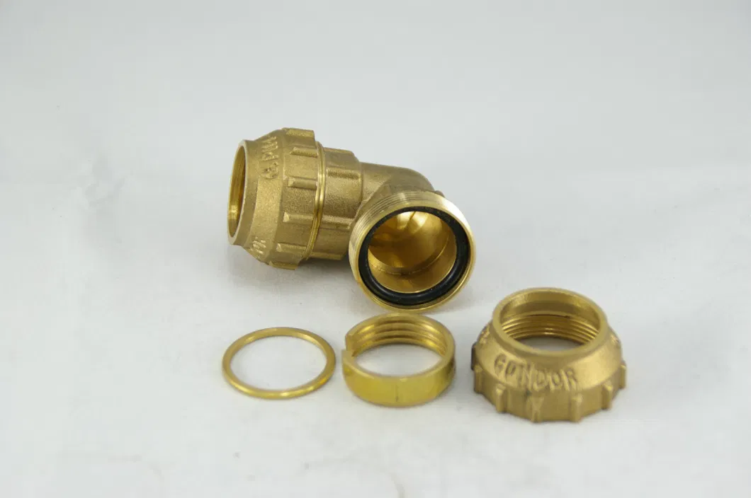 Factory Price PE Pipe Brass Compression Fittings PE Fitting Male Elbow