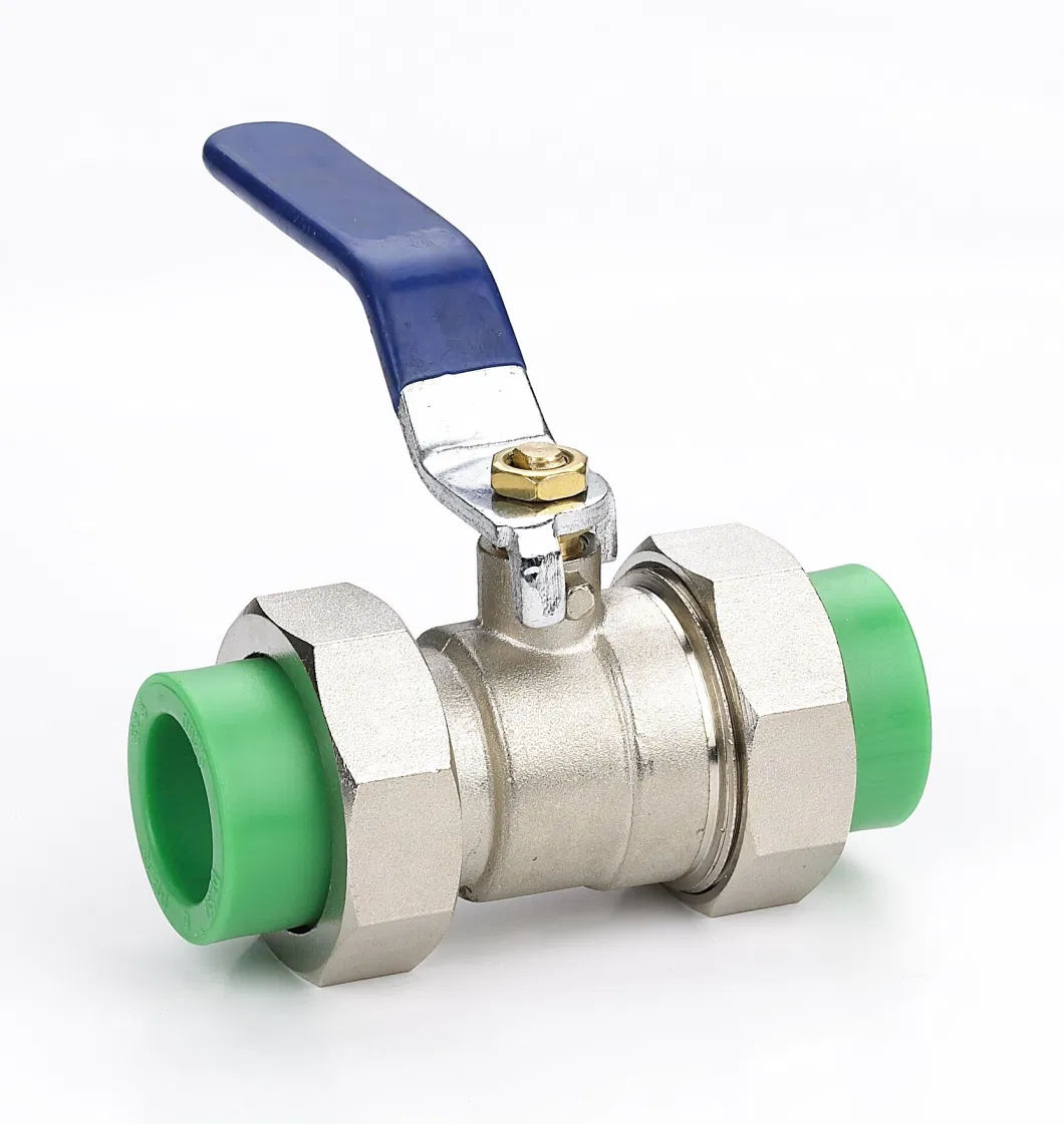 Deso Plastic Pipe Fitting Reliable Price Pn25 PPR Union Brass Ball Valve Sanitary Ball Valve