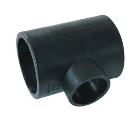 PE Pipe Fittings HDPE Socket Fusion Fittings Black Color Reducing Tee