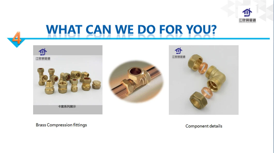 Brass Cw511L Compression Tee Elbow Coupling Cap Water Pipe Fittings