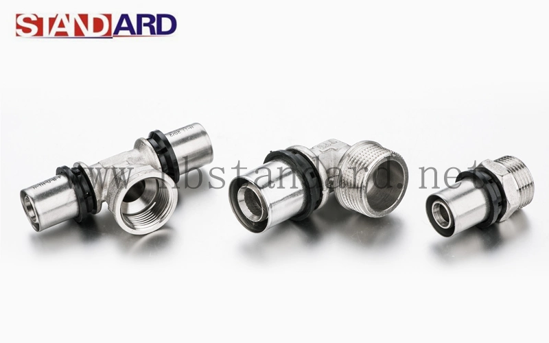 Brass Press Male Straight Fittings Th Type for Pex/Pex-Al-Pex Pipes