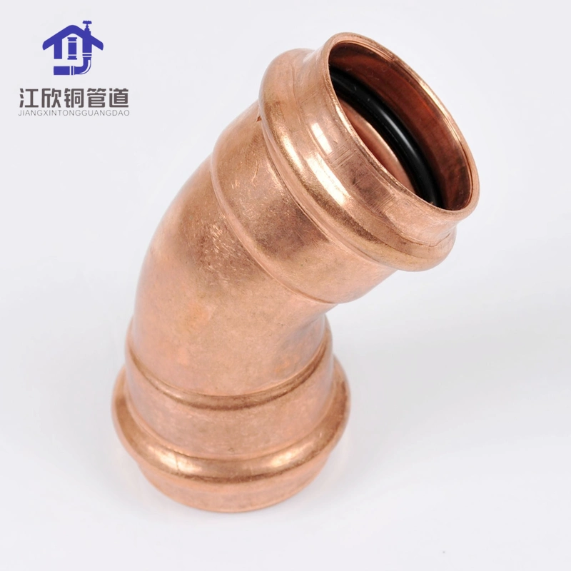 Copper V-Profile Press Coupling/Elbow 90 Degree Fitting
