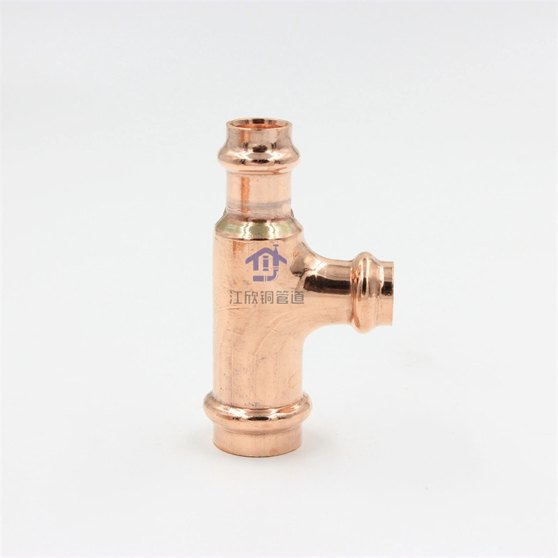 High-Quality Copper V-Press Reducer Elbow Big R Tee Coupling for Water Heating System