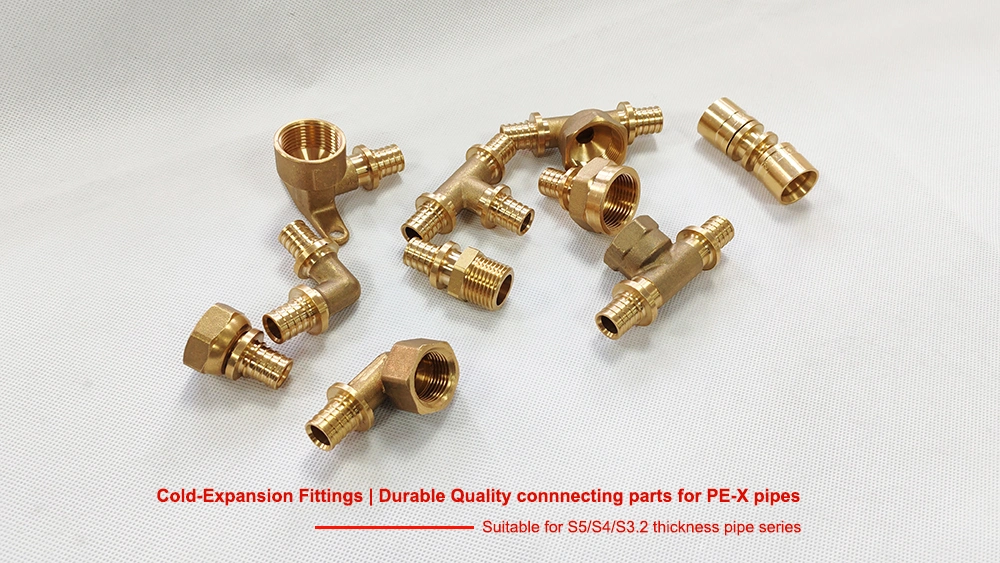 Brass Cold-Expansion Fitting for Pex-a Pipe Sliding Fitting Floor Heating System Equal Straight