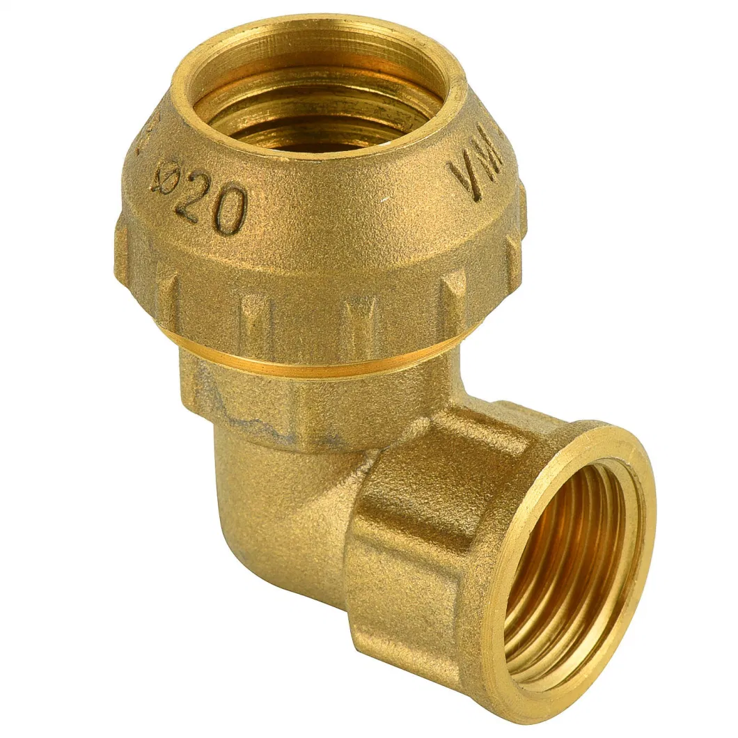 Female Coupling Brass Pipe Connector Compression Copper Pipe