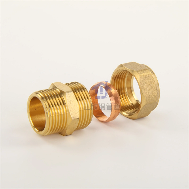 Brass M Compression Adapter Pipe Fitting Top 3