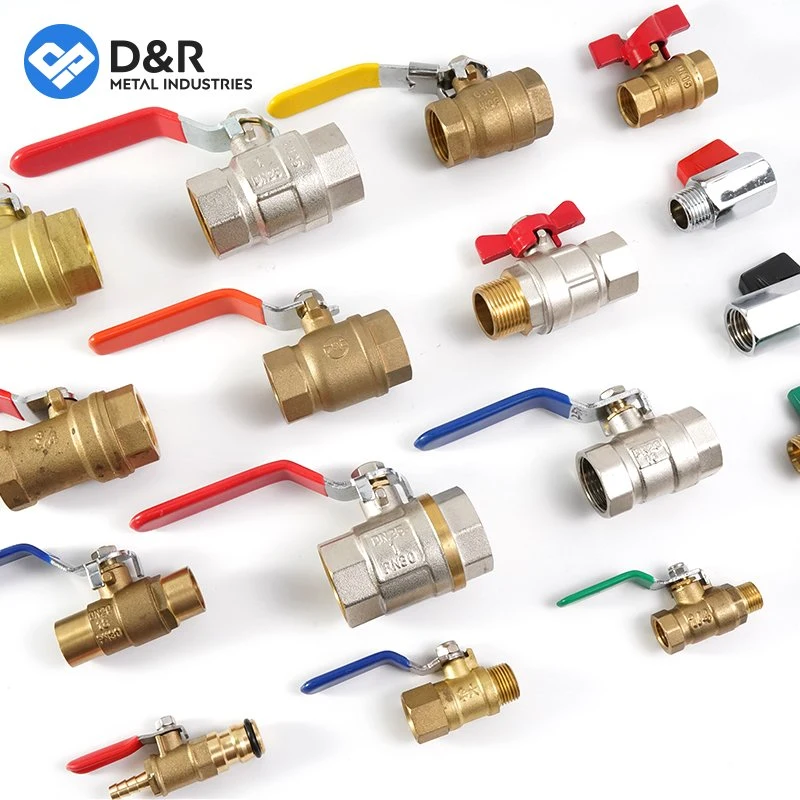 D&R Economical Hot-Selling Models OEM Welding Connected Plastic PPR Union Brass Ball Valve with Red Handle