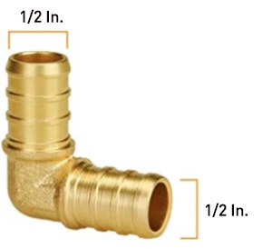 1/2 Inch Sanitary Pipe Fitting Rubber Brass Elbw Pex Fitting for Plumbing