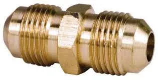 HVAC Refrigeration Parts Double Flare Union with Nut Brass