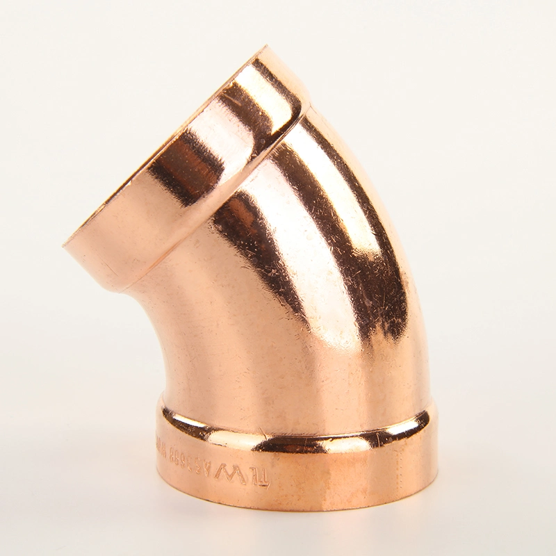 Customized Copper Pipe Fitting Elbow 180 / 90 / 45 Degree for Refrigeration Fitting