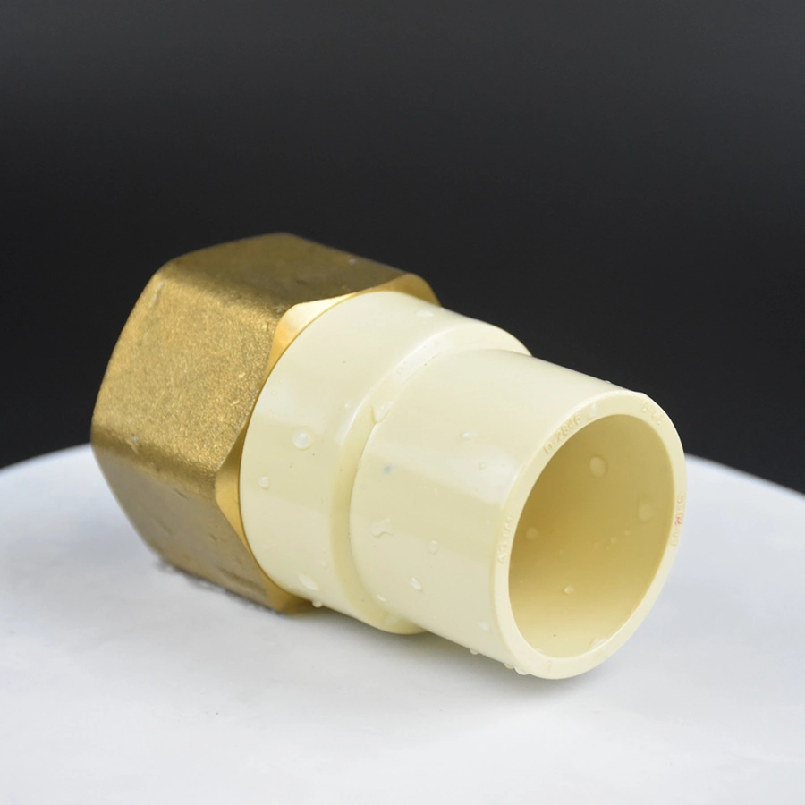 China Manufacture Plumbing Fittings Water Supply ASTM D2846 Female Cooupling with Copper Thread