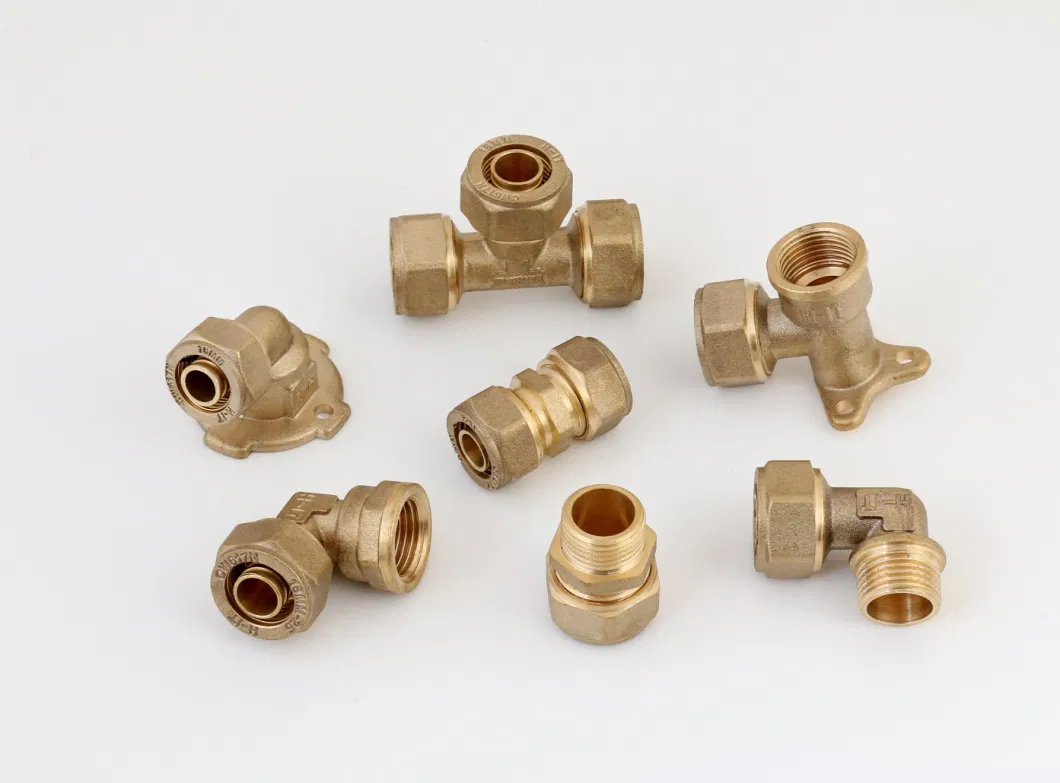 Female Elbow with Plated (TH TYPE) Brass Press Fittings for Pex-Al-Pex Pipe