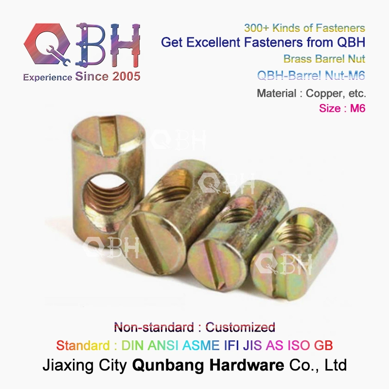 Qbh Brass Copper Carbon Steel Stainless Steel Aluminum Half Threaded Hexagon Hexagonal Hex Key Drive Socket Spare Bolt Screw Chair Leg Furniture Fittings