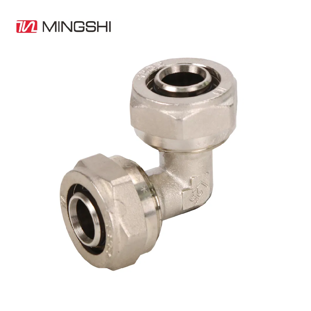 Nickel Plated Brass Compression Fitting Plumbing Pex-Al-Pex Pipe Gas Pipe Compression Fitting