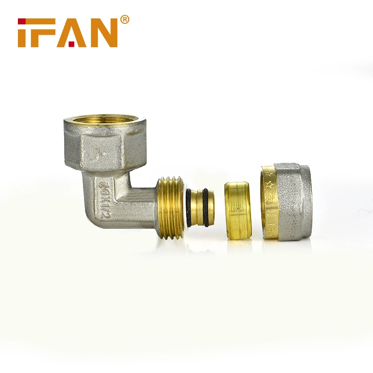 Wholesale Brass Pex Compression Fitting Female Thread Elbow 1/2 3/4 Inch Pex Pipe Elbow Pex Pipe Fittings