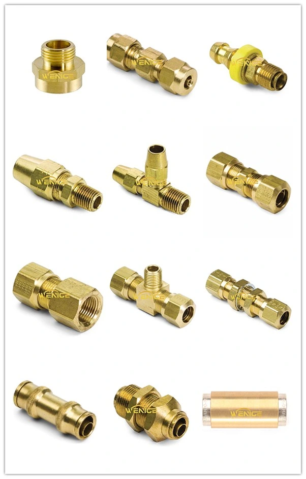 Brass Brake Tube Tee DOT Air Brake Tee Brass Compression Union Tee