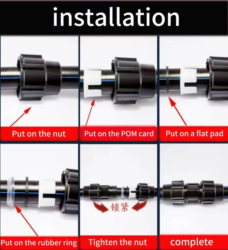 Agricultural Irrigation PP Compression Internal Thread Switch Quick Connector