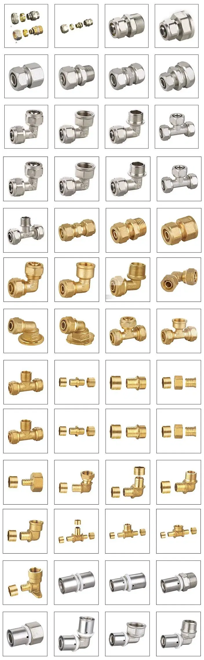 16mm Tee Cw617n Brass Plumbing Fittings Pex Pipe Tee Fittings