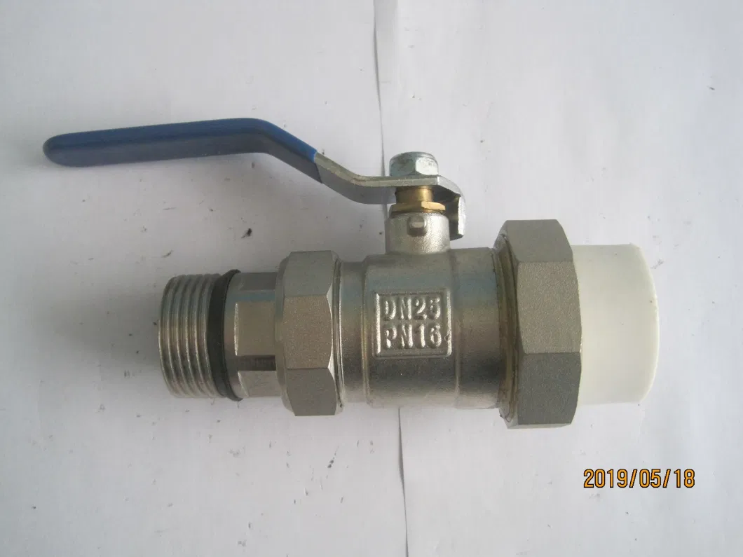 PPR Union Brass Ball Valve with Butterfly Handle