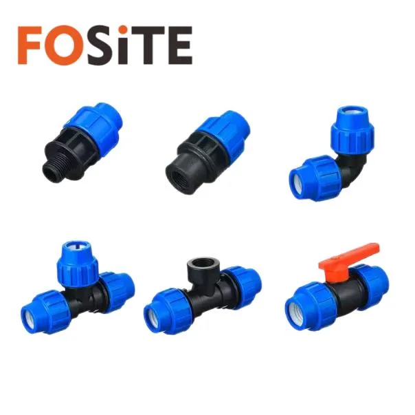 HDPE PE Irrigation Compression Fittings PP Quick Connector Push Fit Fittings