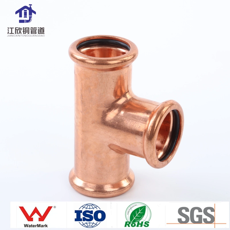 Copper M-Profile Press 90 Degree Elbow/ Tee/ Coupling /Cap Pipeline Fitting