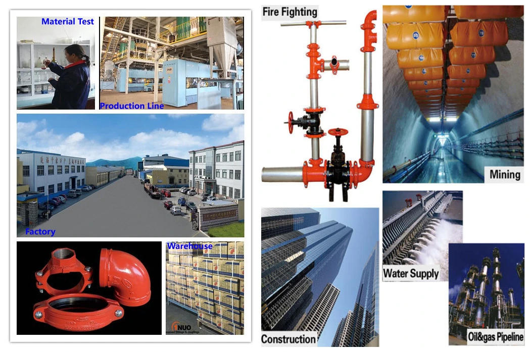 Ductile Iron Grooved Pipe Fittings with Concentric Hole End Cap