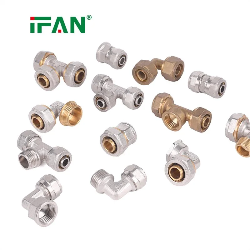 Ifan Brass Pex Pipe Plumbing Fittings 16-32mm Copper Compression Pex Fittings
