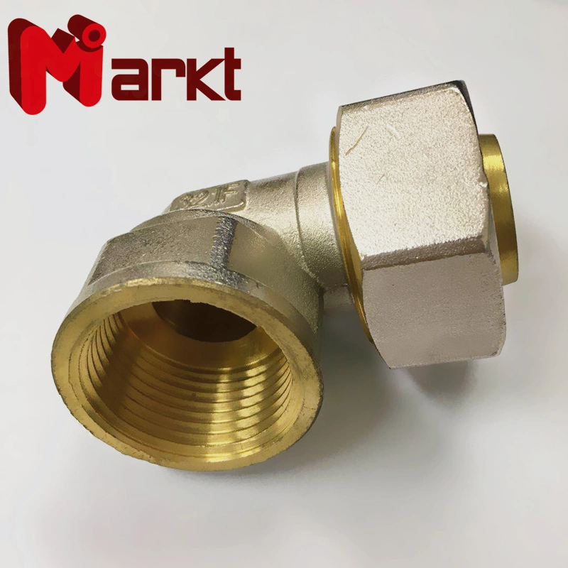 Pipe Brass Compression Fitting 90 Degree Elbow Female Thread Connection