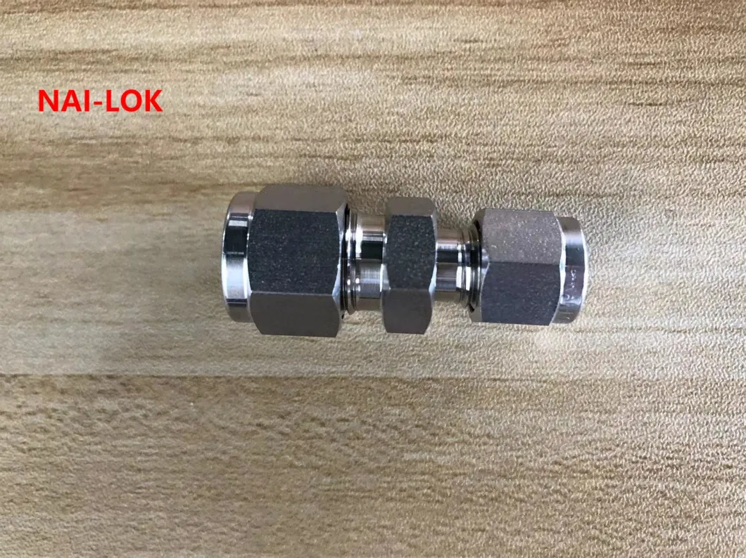 Nai-Lok Reducing Union Double Ferrule Tube Fitting Connectors Straight Union 3/8 Tube Fittings for Oil Gas