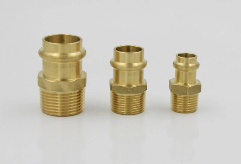 Brass Press Coupling Adapter Connector Tube Fittings