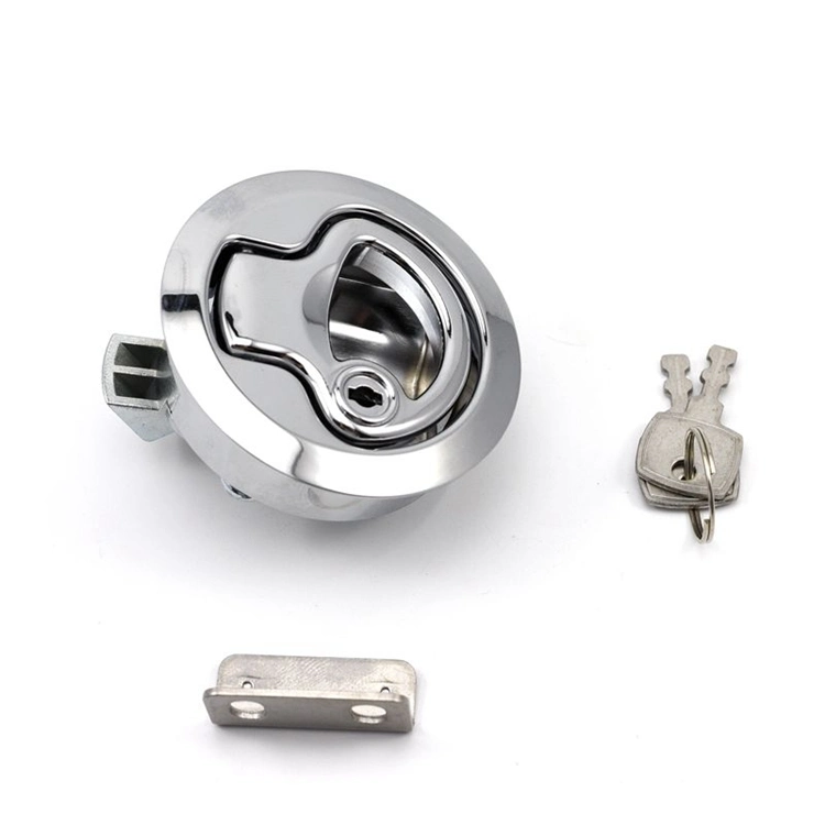 Yh9540 Zinc Alloy Round Lock Press Flat Cabinet Door Round Head Lock RV Door Lock Marine Floor Lock