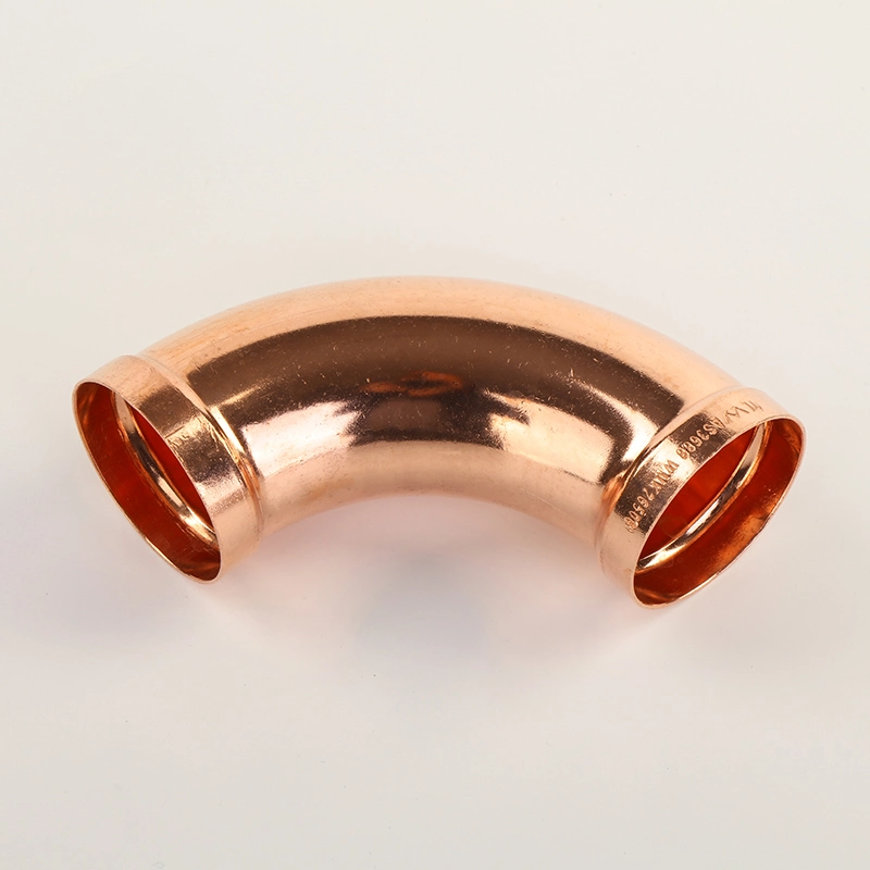 Customized Copper Pipe Fitting Elbow 180 / 90 / 45 Degree for Refrigeration Fitting