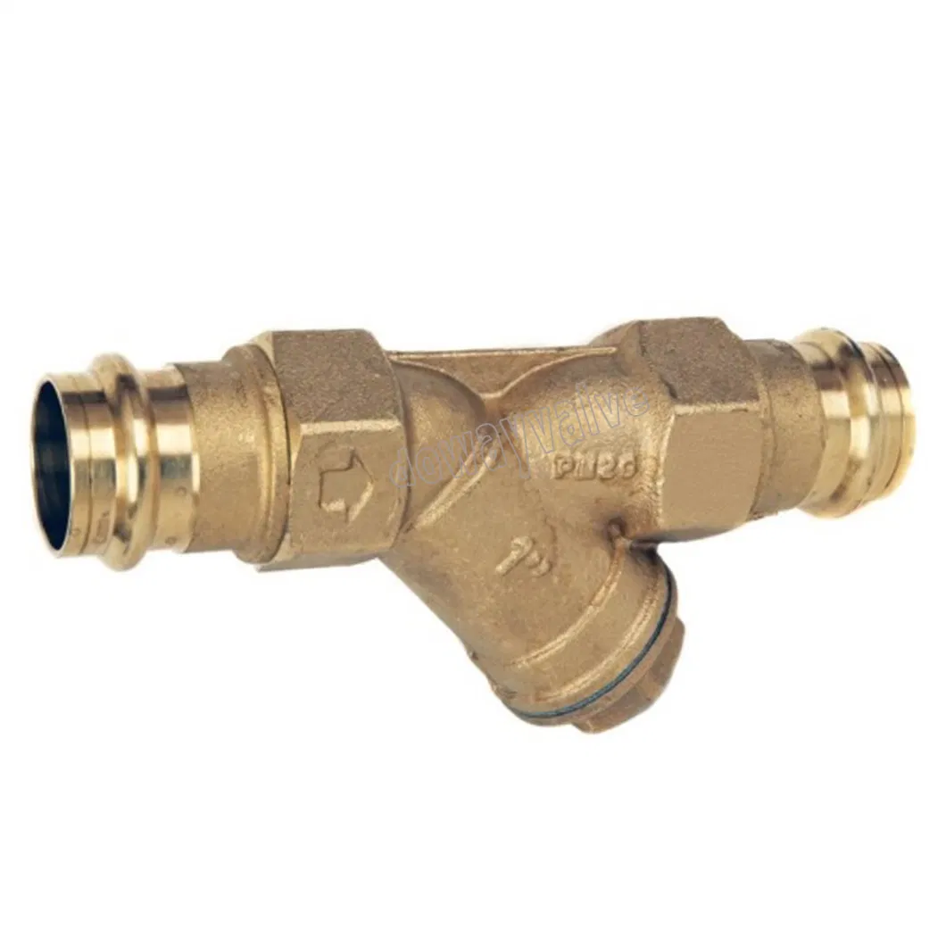 Pn20 Brass Y Strainer with Press Fit