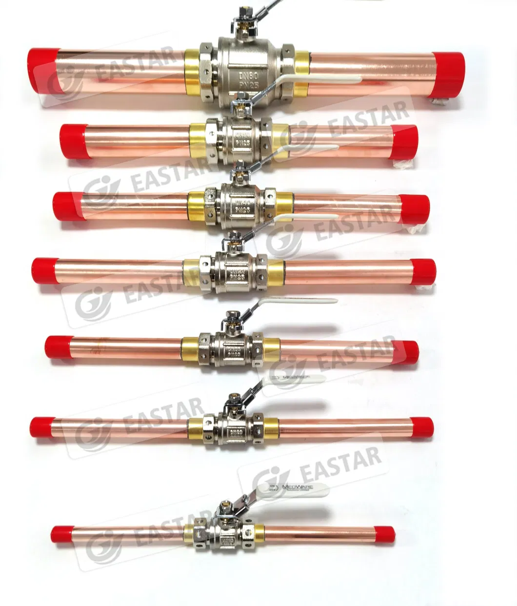 2 3 Piece 600 Psi Wog Copper K-Tube Brass Medical Gas Isolation Shut-off Ball Valve with Extensions Oxygen Cleaned Lockable Line Pipeline Valve Stop/Globe/Check