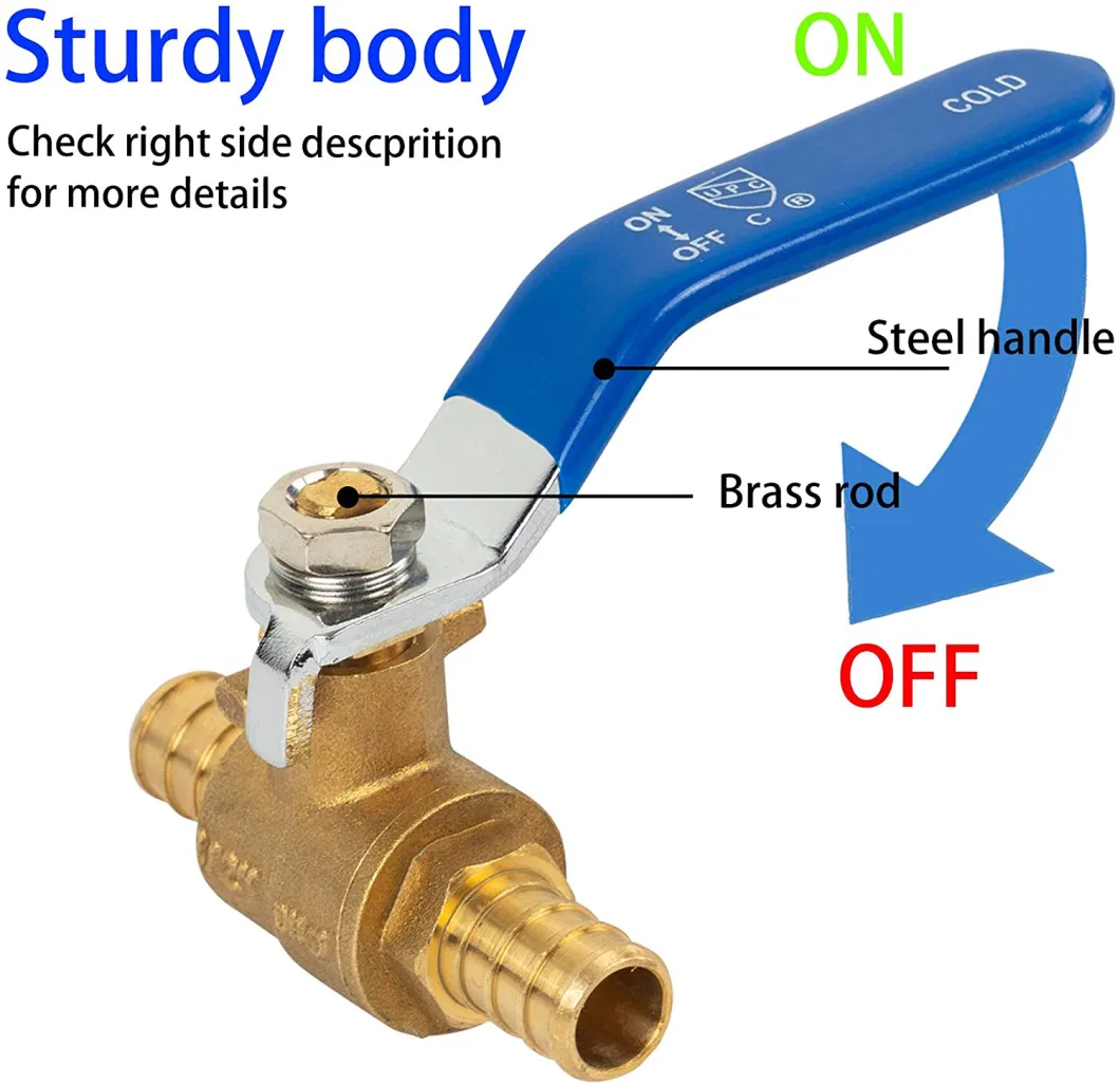 Hot Sale Solid and Durable Brass Ball Valve Internal Thread High Temperature Copper Ball Valve Control Switch for Water