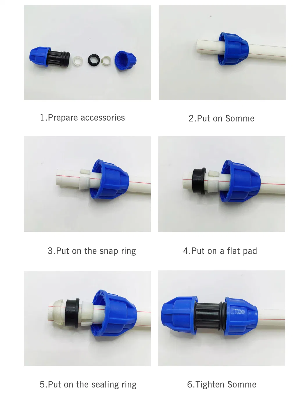 PE PP Connection Iron Handle Three-Way Valve for Farmland Irrigation