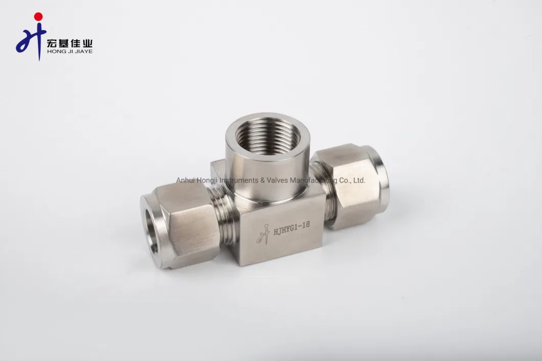 Hongji Valve Stainless Steel Compression Fitting SS316L 3/8&prime;&prime; Tube Fitting