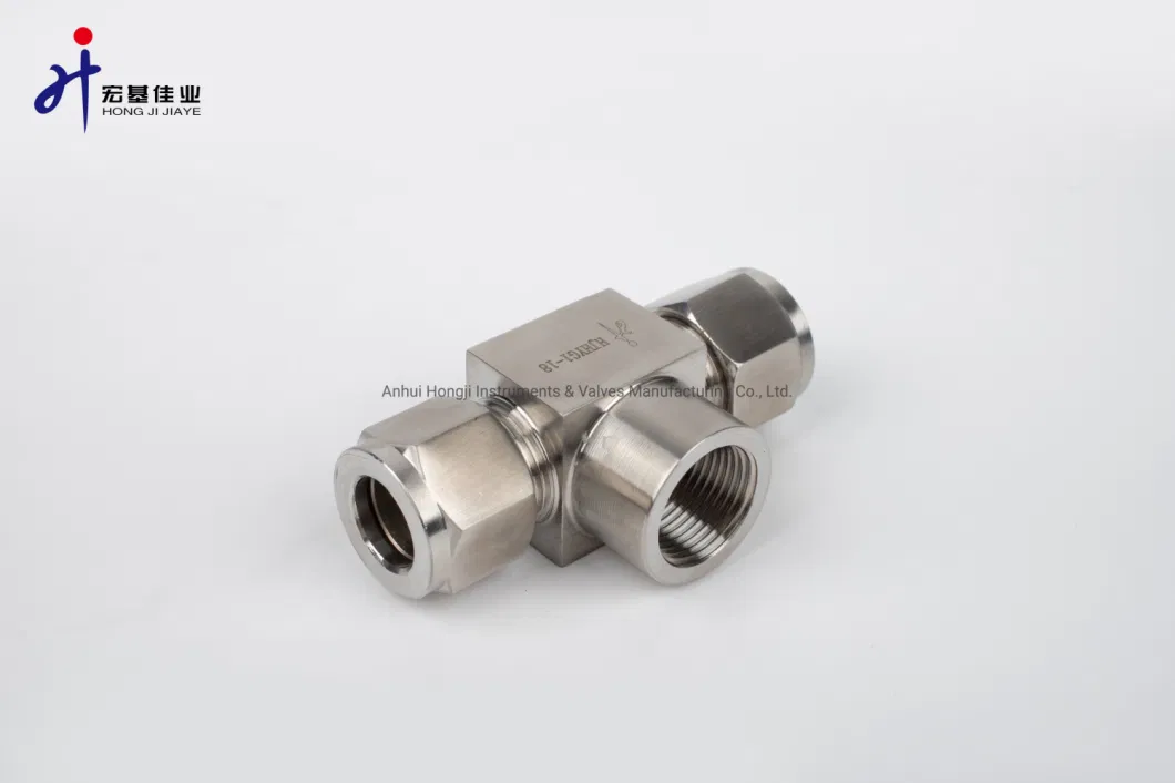 Hongji Valve Stainless Steel Compression Fitting SS316L 3/8&prime;&prime; Tube Fitting