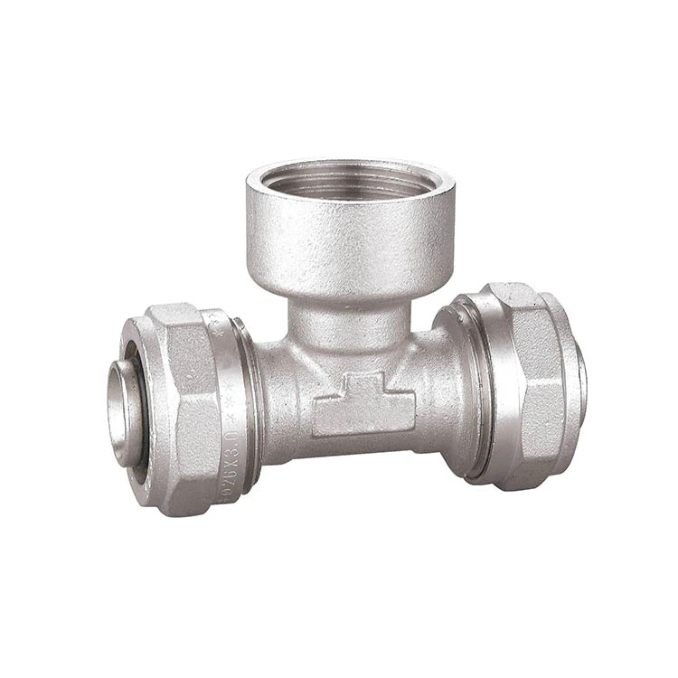 Tee Compression Brass Pipe Fittings for Pex Al Pex Pipe