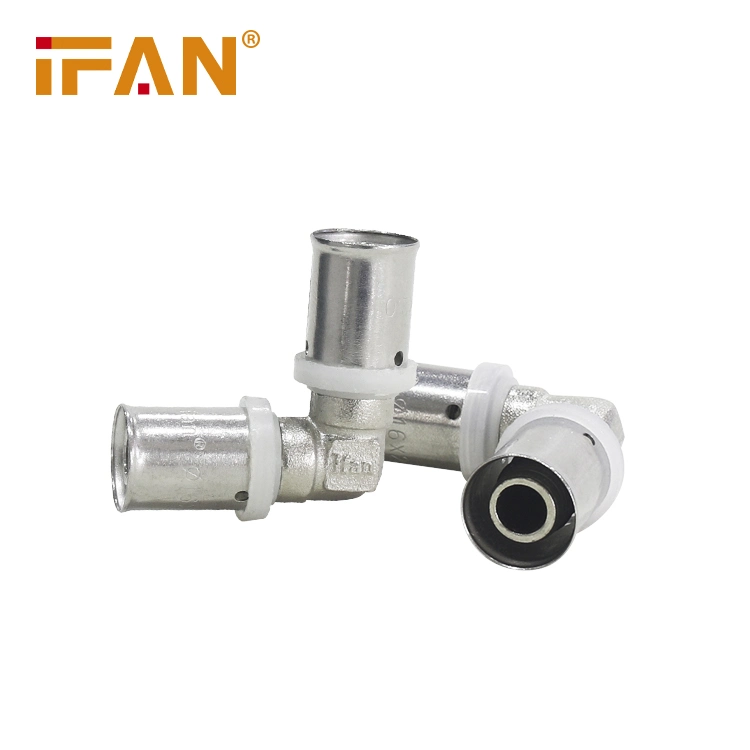 IFAN Customized 16-32mm Hot Sale Pex Brass Elbow Pipe Connecting Press Fittings